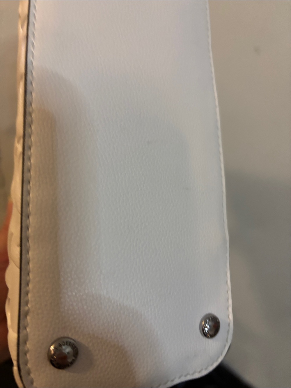Karl Lagerfeld Cream Embossed Logo Tote - Picture 11 of 11